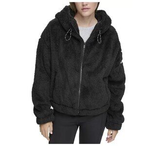 Calvin Klein Sherpa Zip-Front Hoodie Black Jacket